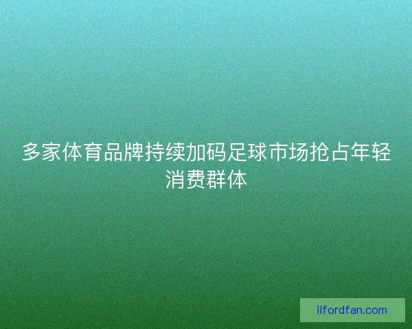 多家体育品牌持续加码足球市场抢占年轻消费群体